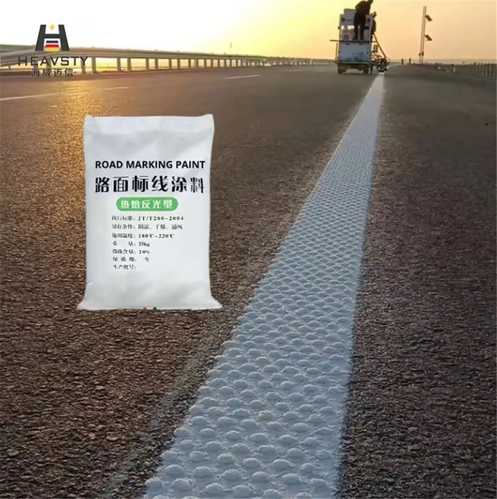 China Reflective Glass Beads Included Thermoplastic Glow-In-The-Dark Road Marking Paint Powder Manufacturer Factories, Exporter