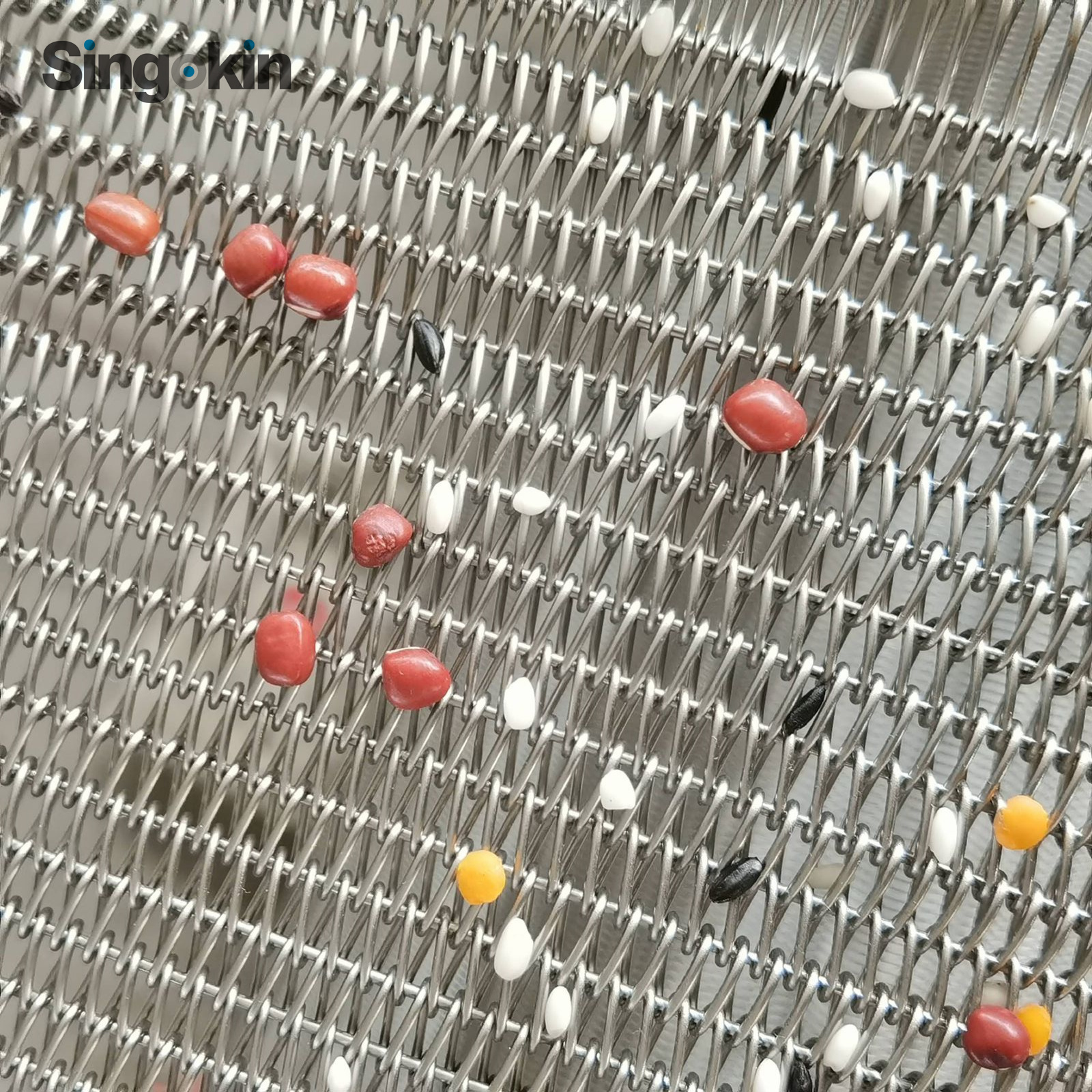 High Temperature Resistant SS304 316 Stainless Steel Chain Link Wire Mesh Conveyor Belt for Oven Transport