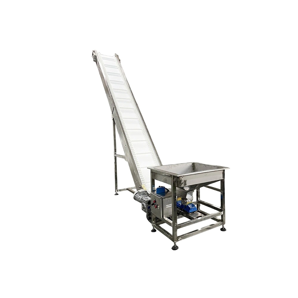 Automatic Stainless Steel 304 White Food Graded Cleated Belt Conveyor for Tea Factory