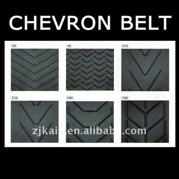 China Supplier EP or NN Material V Shape Patterned Chevron Conveyor Belt