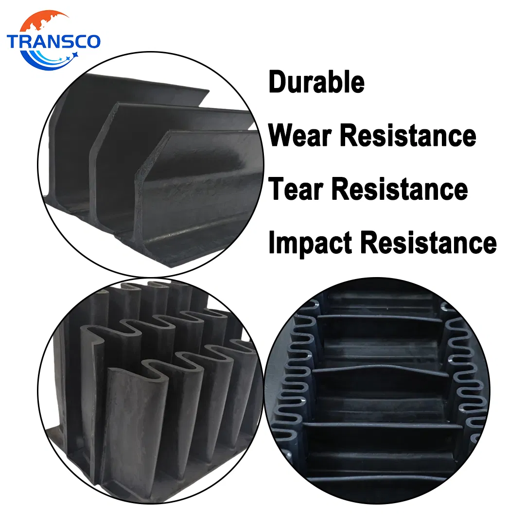 High Performance Corrugated Sidewall Conveyor Belt for Steep Angle Bulk Material Handling