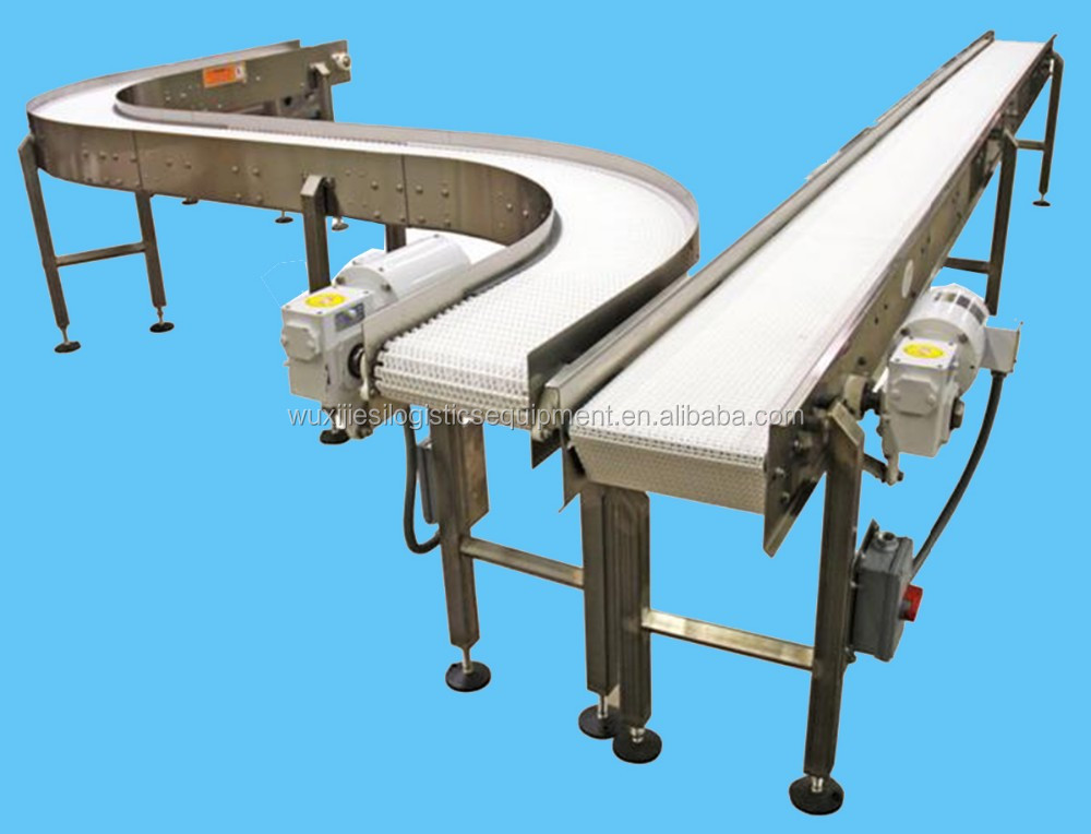 Food Grade Stainless Steel Modular Belt Conveyor , Medicine, Agriculture And Other Fields