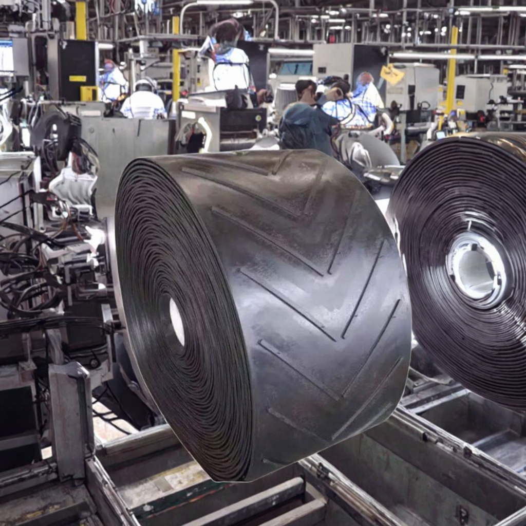 China-Made Water-Repellent Rubber Belt Conveyor Adjustable Speed PVC Stainless Steel Anti-Bacterial 10 Ton Load Capacity Fresh