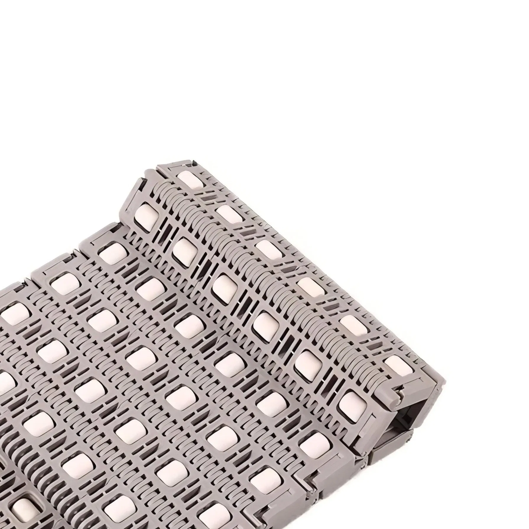 400 Fixed Direction Ball Durable Plastic Conveyor Chain Packaging Flush Grid Flat Top Spiral Perforated Flexible High-Performance Modular Conveyor Belt
