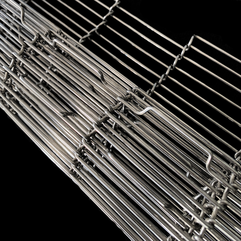 High Temperature Stainless Steel Sus304 Wire Mesh Belt Conveyor / Pizza Oven Wire Mesh Belt Conveyor