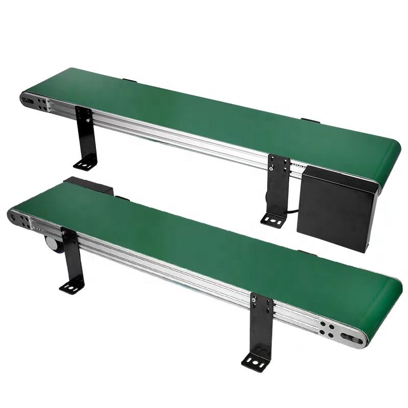 Speed-adjustable Mini Portable Conveyor Belt with PU/PVC Materials Anti-Bacterial &amp; Heat Resistant for Food Industry