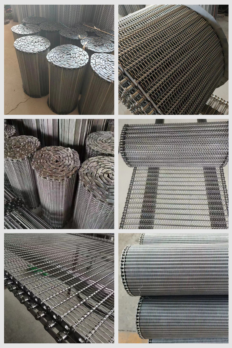 Chain Link Conveyor Belt Vertical View