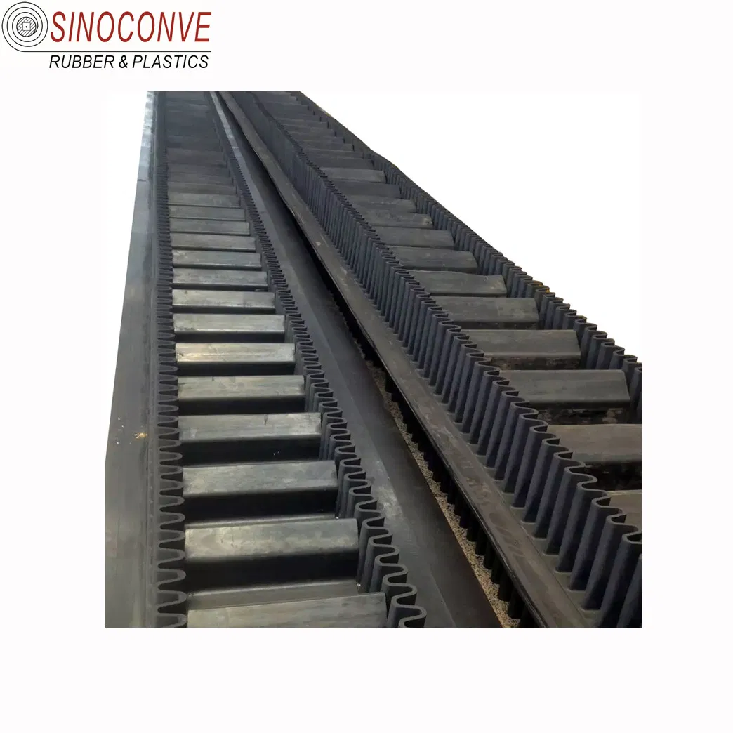 Hot Sale Cleted Large DIP Angle Endless T Ts Tc Tcs Type Waveform Skirt Sidewall Conveyor Belt for Industrial &amp; Farm Wholesale Coal Mines for Efficient Material