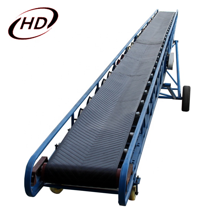 650mm 800mm Width V Shape Mobile Belt Lifting Conveyor/Rubber Conveying Machine for Wheat Corn