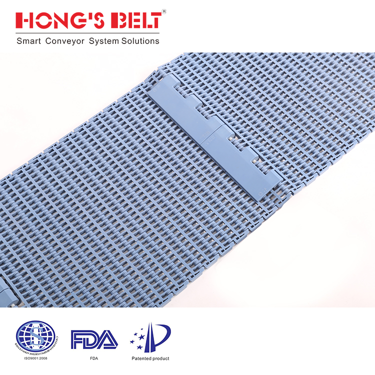 HONGSBELT Pop-up Cleated Modular Conveyor Belt for Inclined Conveyor