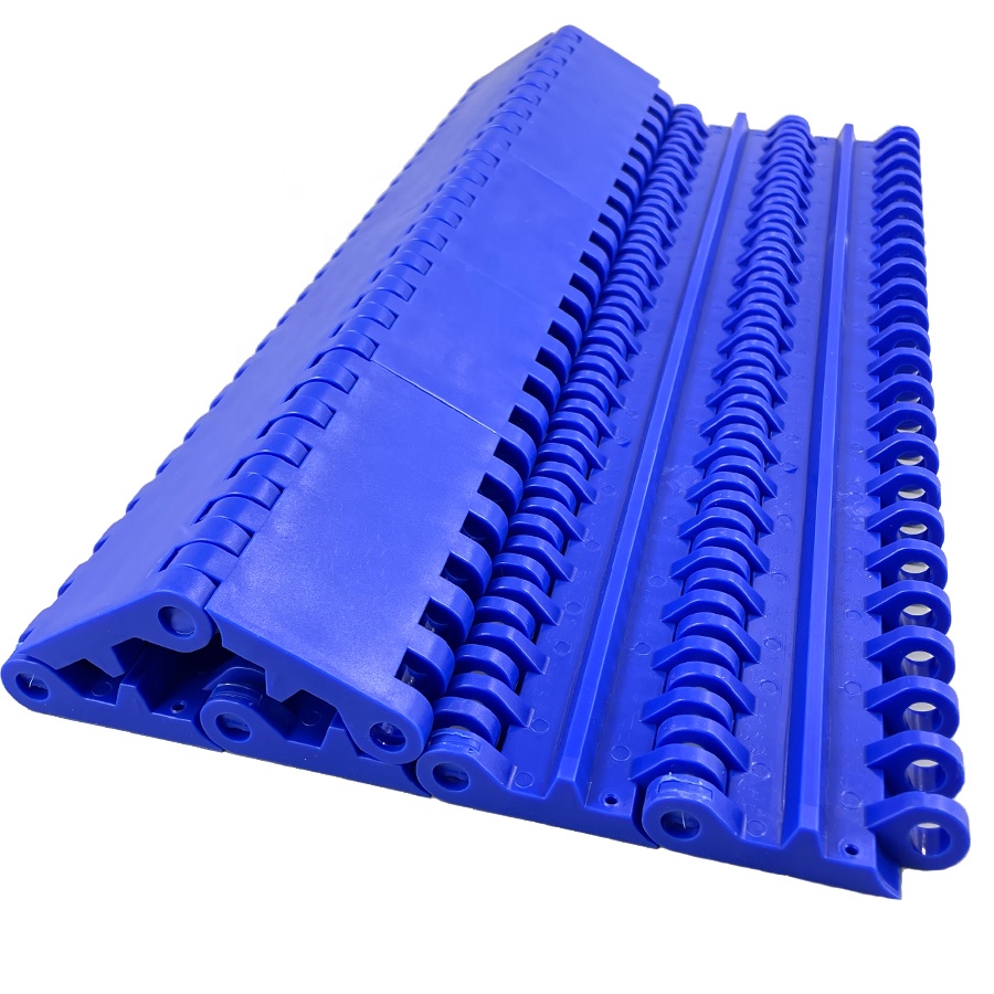 Food Grade Factory Direct Wholesale POM Blue Series 800 Flat Top Modular Plastic Conveyor Belt For Industries Conveying
