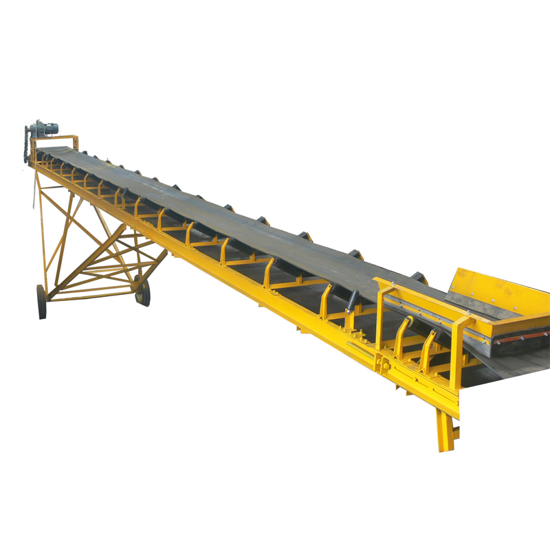 Speed-Adjustable Portable Belt Conveyor for Flexible Conveying Site Used in Mining Farming Logistic Area