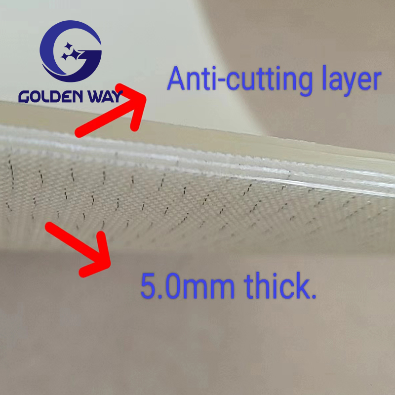 5.0mm PU Conveyor Belt Food Grade Oil Resistance Anti-Cutting PVC Conveyor Belt