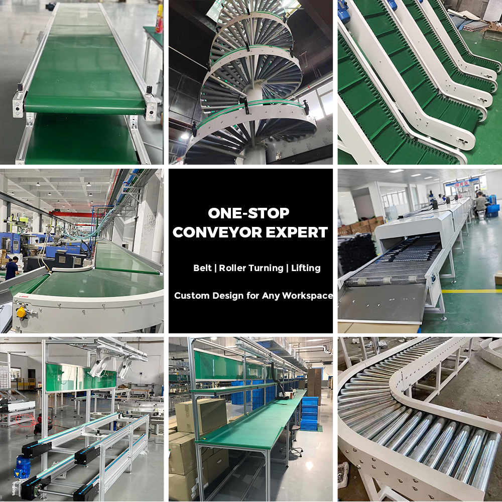 Candy Snack Sub-packaging Conveying Assembly Line Sanitary Standard Food Grade Mini Turning Belt Conveyor Snack Food Factory