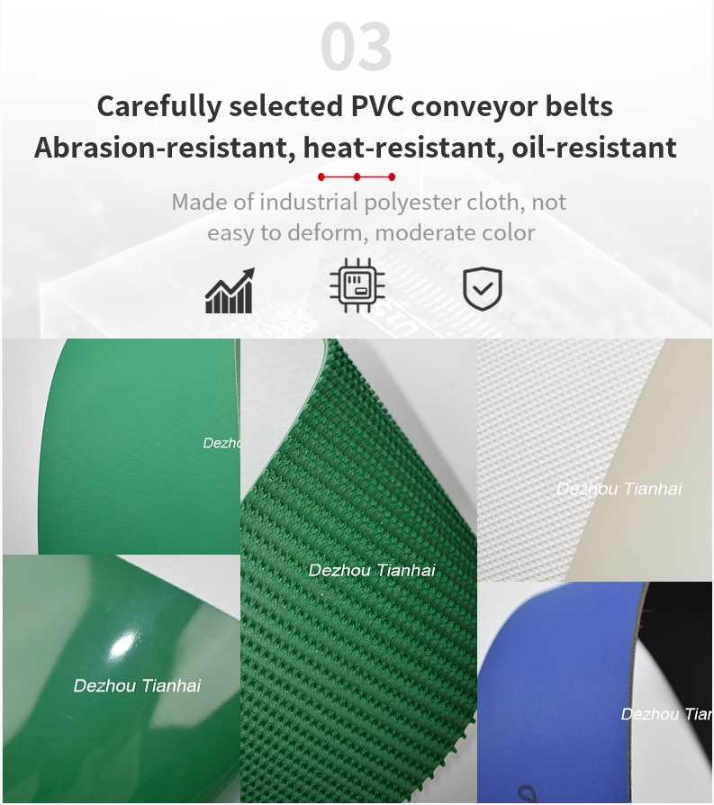 Selected PVC conveyor belts