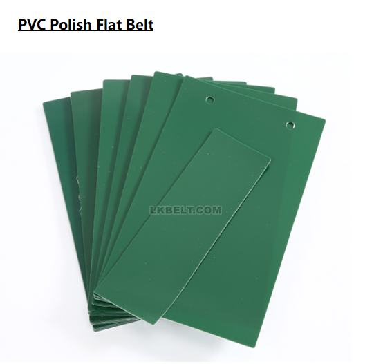 PVC Dark Green Matte Flat Industrial Conveyor Belt Wear Resistant High Transmission Efficiency