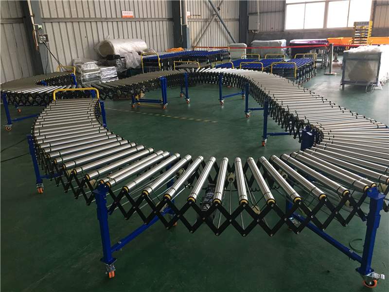 Factory Direct Sale New Condition Food Grade Stainless Steel Height/Speed Adjustable Oil Resistant Roller Conveyor Belt