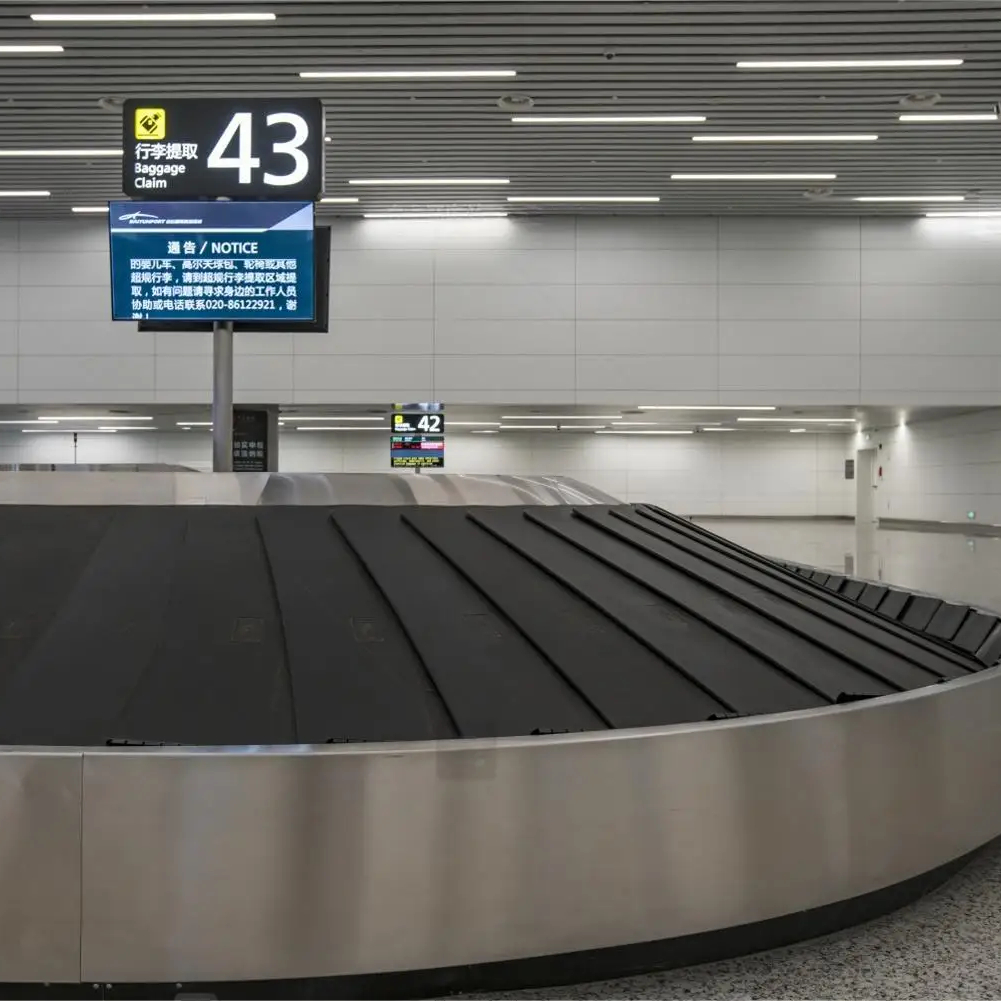 YDT Automatic Airport Turntable Baggage Carousel Conveyor Carbon Steel Belt 2-Layer Design Adjustable Speed for Airport Baggage