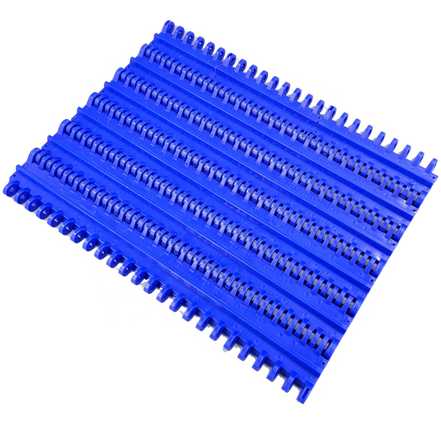Food Grade Factory Direct Wholesale POM Blue Series 800 Flat Top Modular Plastic Conveyor Belt For Industries Conveying