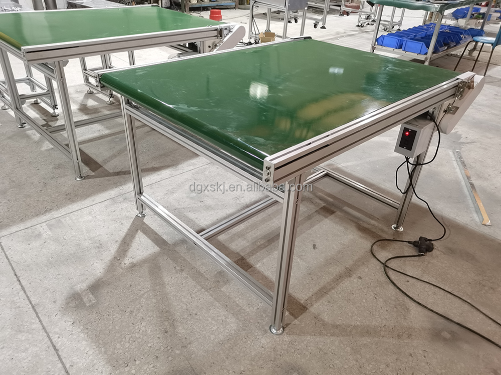 Pvc Conveyor Belt Green Portable Mini PVC Cargo Conveyors for Warehouse and Retail Industries Industrial Use Belt Transporting