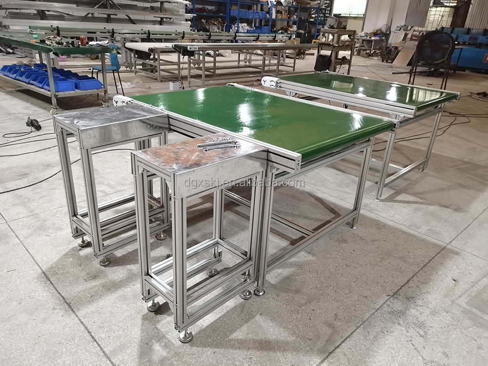 Pvc Conveyor Belt Green Portable Mini PVC Cargo Conveyors for Warehouse and Retail Industries Industrial Use Belt Transporting