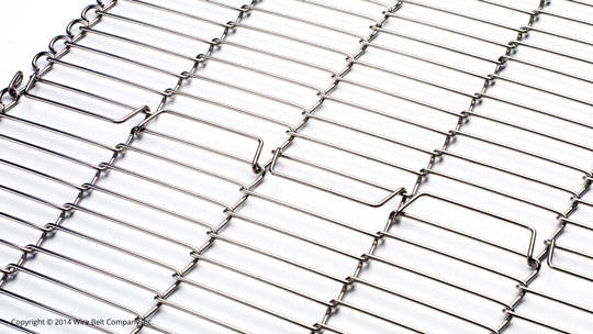 Food Grade Stainless Steel Ladder Wire Mesh Conveyor Belt Silvery White Screen Application Woven Plain Cutting Included