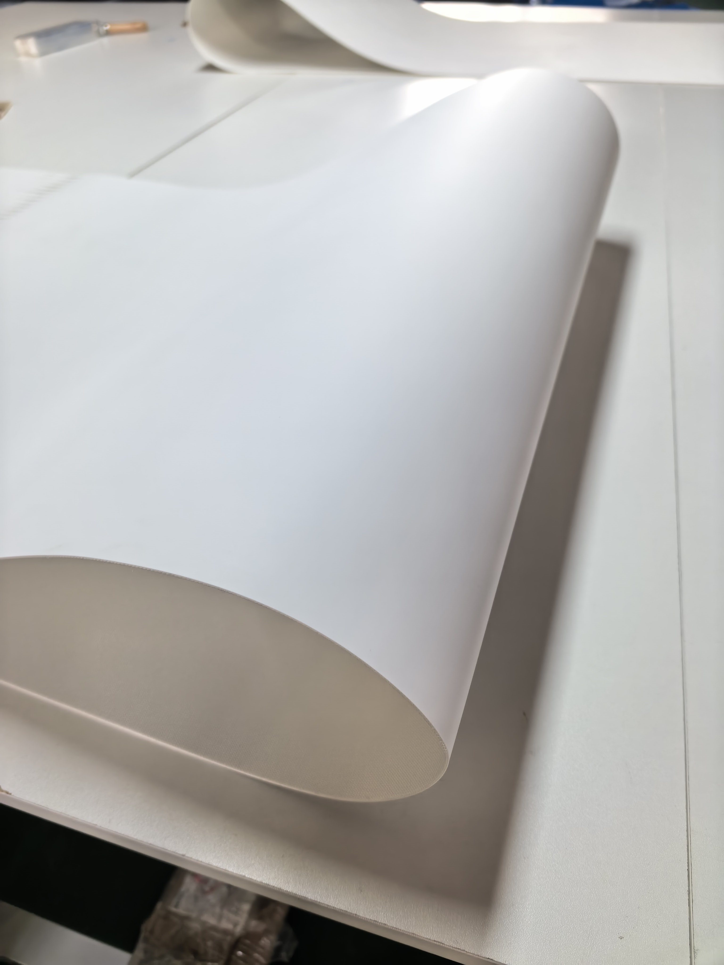 AMIAO 1.8mm Food Grade White PU Conveyor Belt | Heat-Resistant Anti-Static Anti-Bacterial | Custom Size