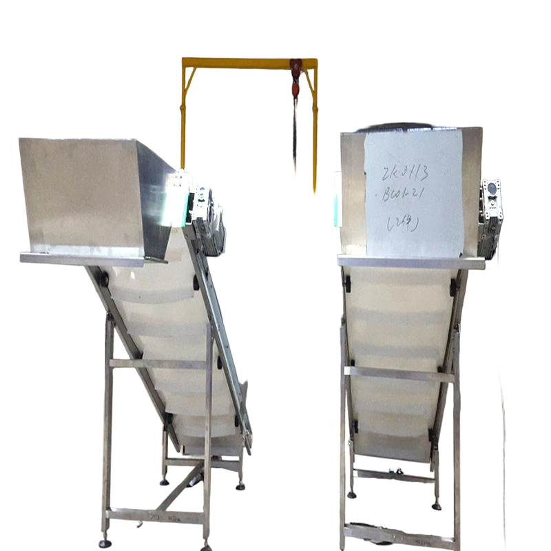 Stainless Steel Bucket Elevator Conveyor With Interchangeable Modular Belt Units Customizable For Food Industry Transportation