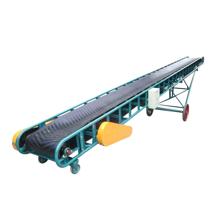 Rubber Belt Conveyor System Low Price Conveyor Belt For 50kg 25 Kg 100kgs Bags Cartons For Truck Loading And Unloading
