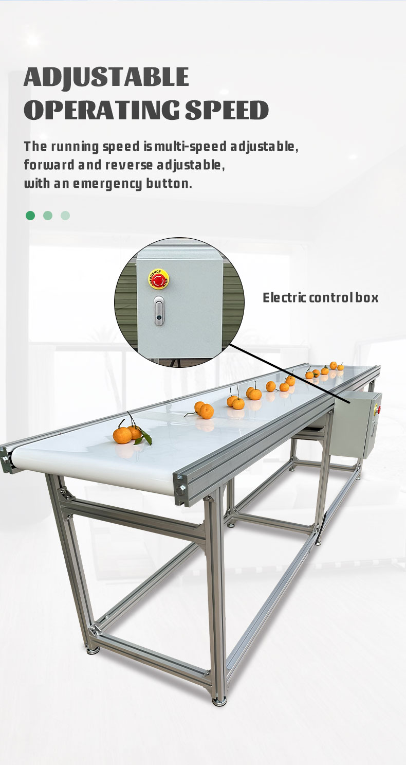 Industrial Restaurant Automated Tripper Belt Conveyor Zero Pressure Accumulation Flat Tracking Conveyors Food-Grade Conveyor