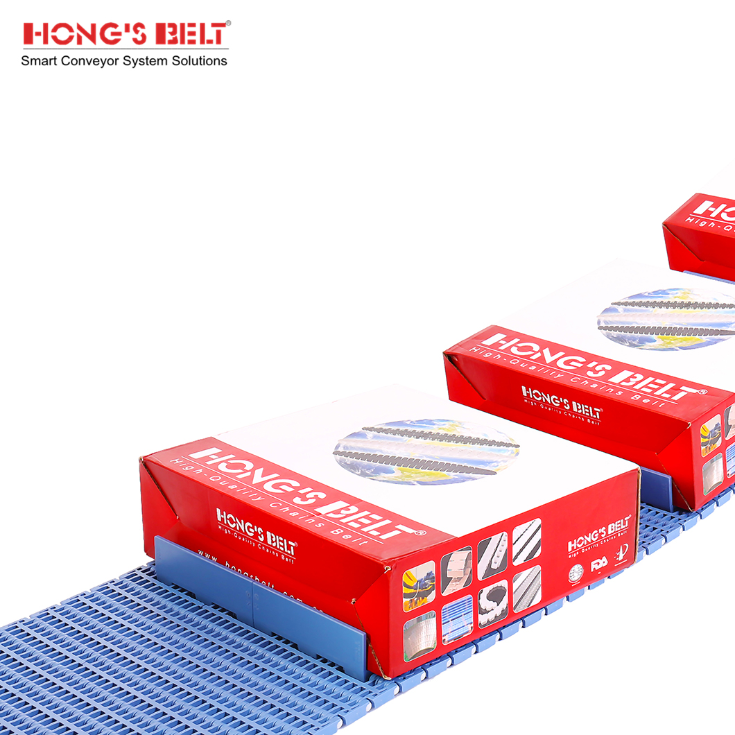 HONGSBELT Pop-up Cleated Modular Conveyor Belt for Inclined Conveyor