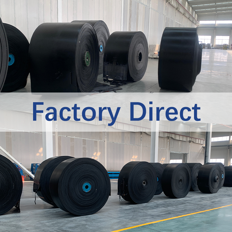 Hot Selling High Quality Heavy Duty EP300/2 Flat Leather Conveyor Belt for Mine Stone