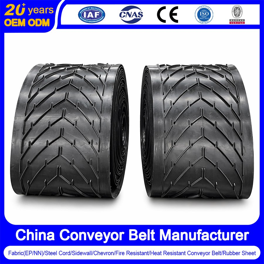 China Corrugated Sidewall Conveyor Belt Manufacturer Heat/Moderate Oil/Abrasion Resistant Filter Corrugated Sidewall Rubber Conveyor Belt for Mining/Power Plant