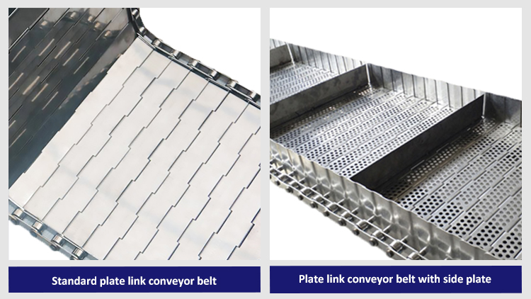 Metal Plate Link Conveyor Belt Edge Options