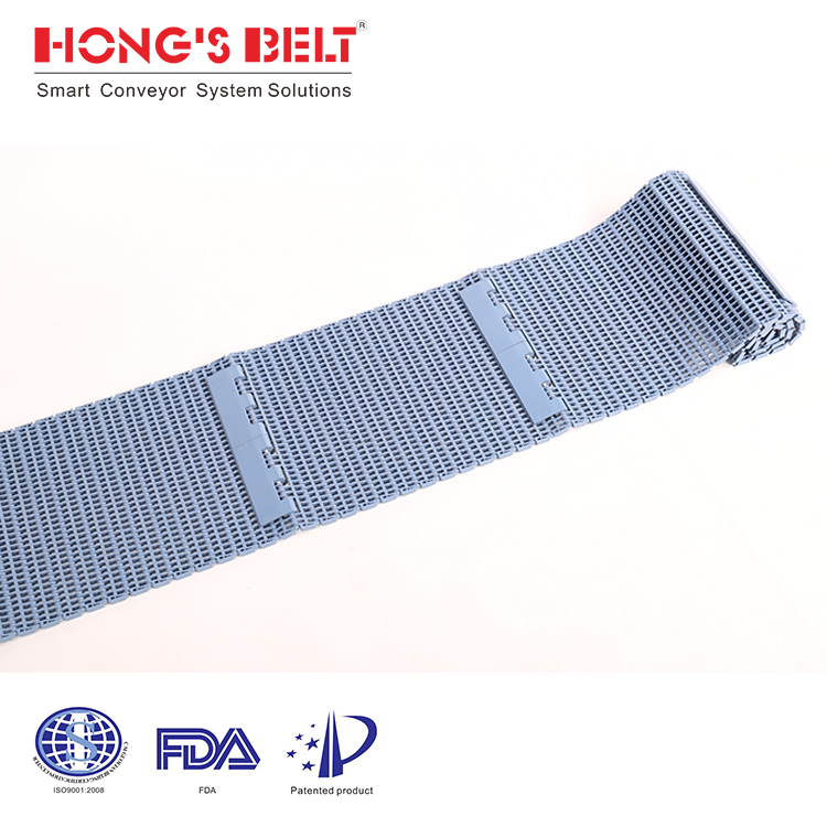 HONGSBELT Pop-up Cleated Modular Conveyor Belt for Inclined Conveyor