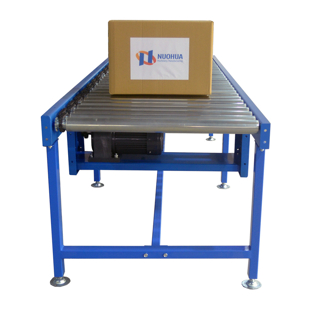 Roller Conveyor Chain Driven Material Conveying Equipment Motorized Powered Durable For Heavy Duty Assembly Line