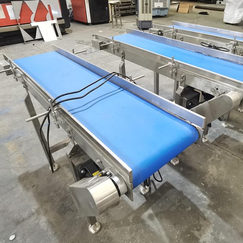 Customized Food Grade Rubber Belt Horizontal Conveyor, Suitable For Food, Factory, Retail And Other Goods Transportation