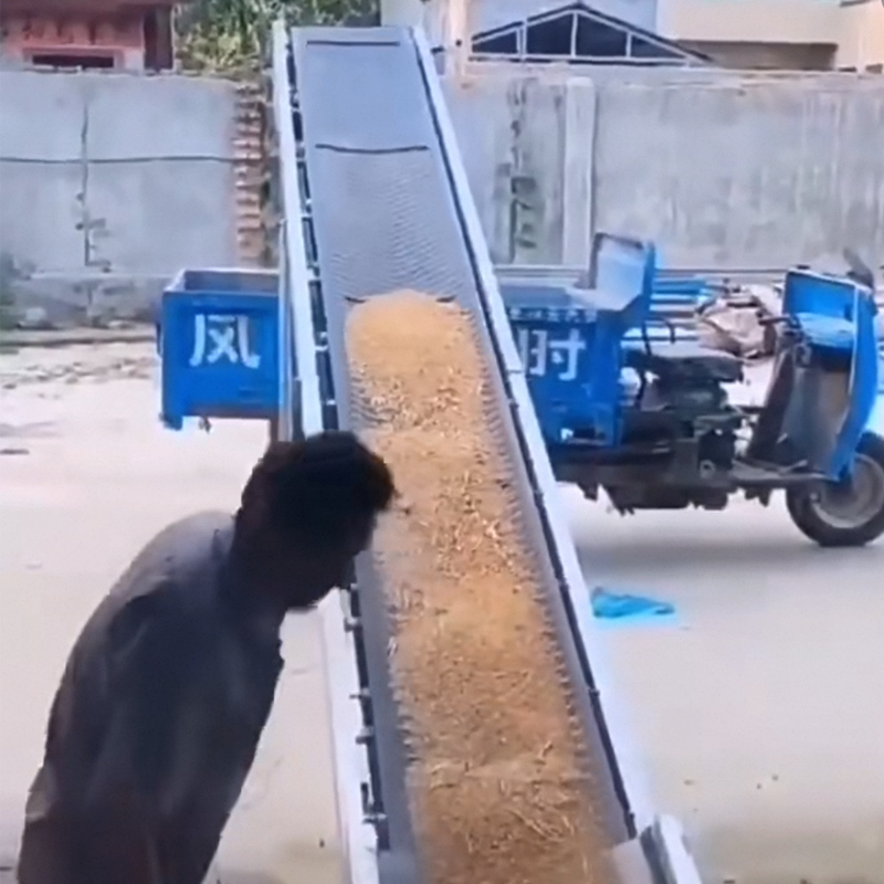 Grain Belt Conveyor High Capacity Durable Rubber Belt for Farm Flour Mill Wheat Corn Processing