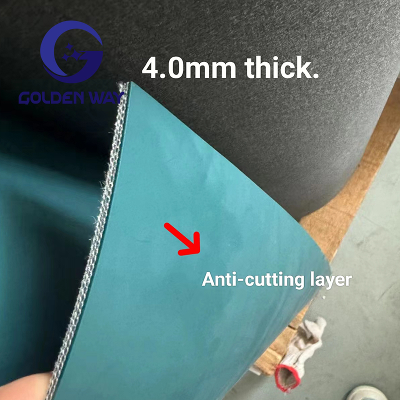 5.0mm PU Conveyor Belt Food Grade Oil Resistance Anti-Cutting PVC Conveyor Belt