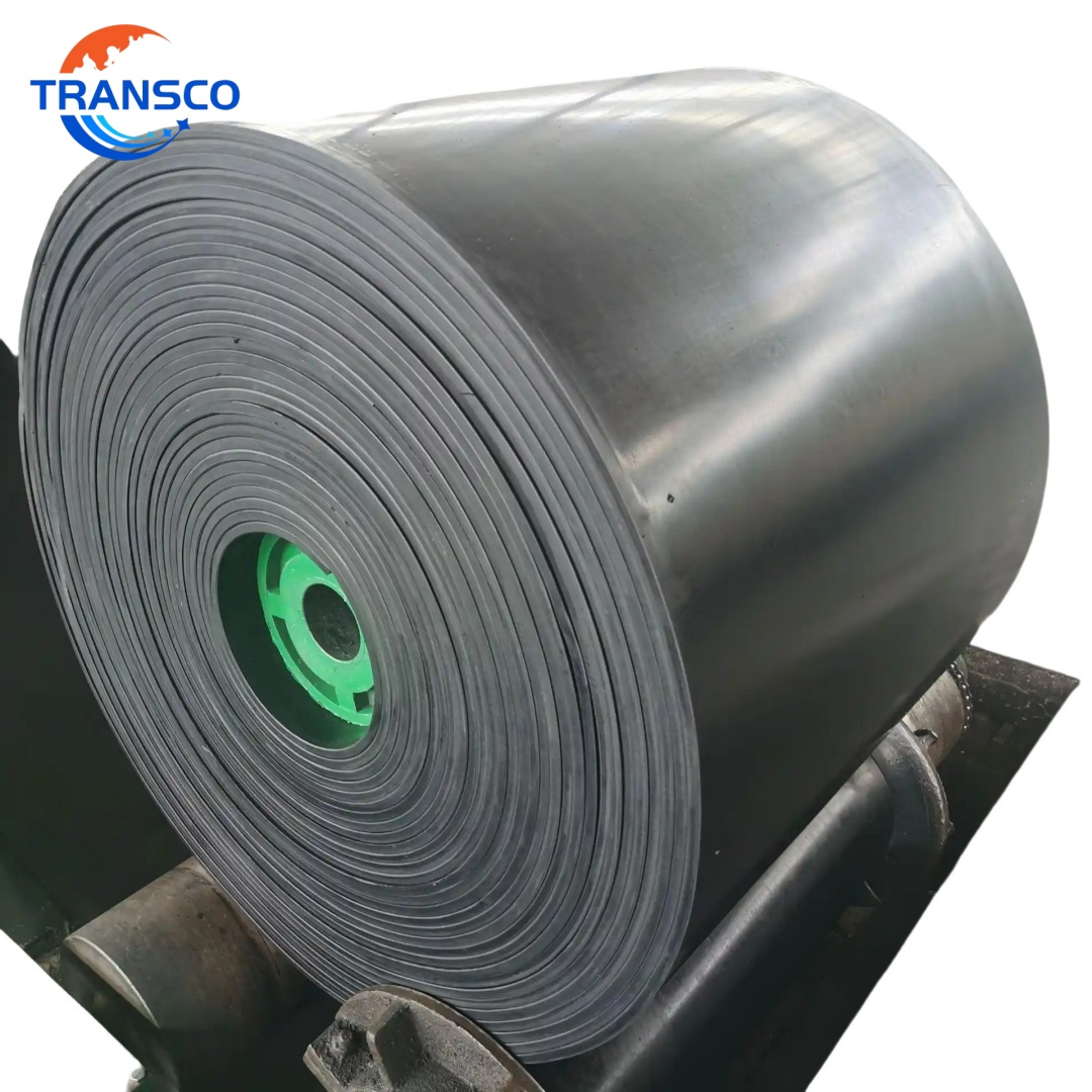 24 / 30 / 36 / 42 Heavy Black V Shape Conveyor Belt Flat Incline Industrial Rubber Conveyor Belt for Sand Waste
