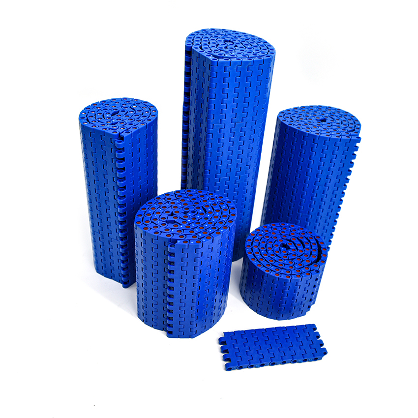 New Customized Length Flat Top Modular Plastic Conveyor Belts with Adjustable Speed for Manufacturing Plant Applications