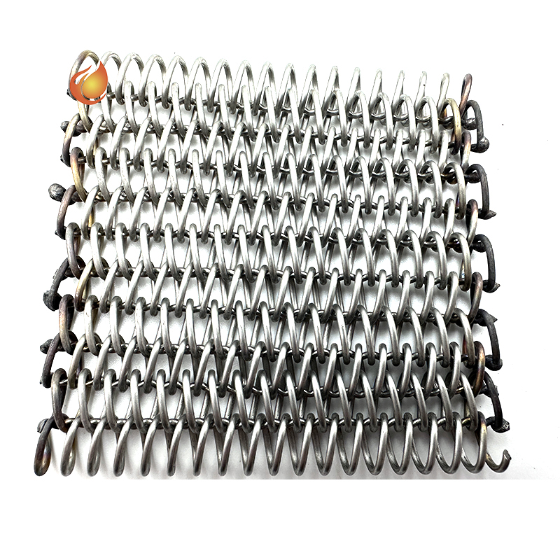 Hot-dip Galvanizing Conveyor Belts Positive Drive Band Metal Spiral Woven Stainless Steel Wire Mesh Belt