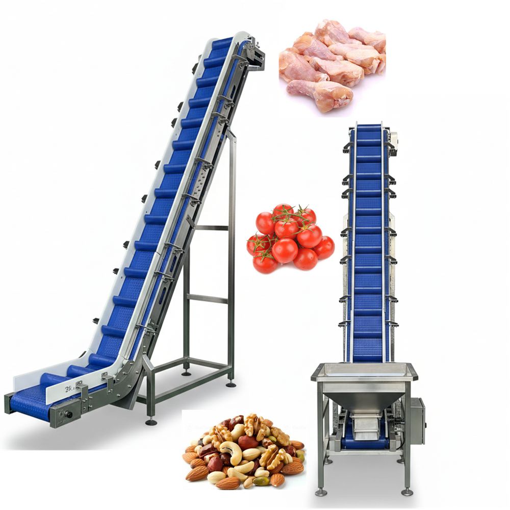 Automatic Inclined Modular Flat Top Belt Conveyor Modular Belts Transporting System For Food Industry