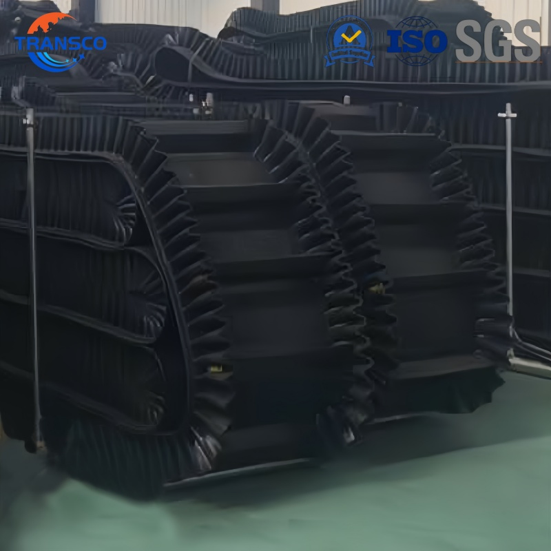 High Performance Corrugated Sidewall Conveyor Belt for Steep Angle Bulk Material Handling