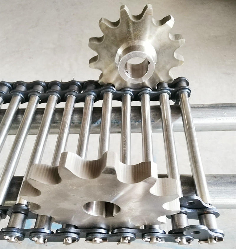 Stainless steel chain rod mesh belt detail