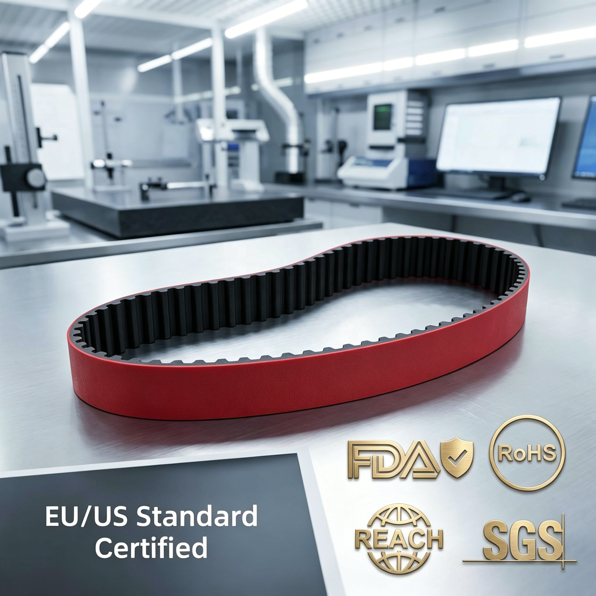 Integrally Vulcanized Seamless Rubber Timing Belt Pulling Film Belt And Pull Down Transmission Belts For VFFS Packaging Machine