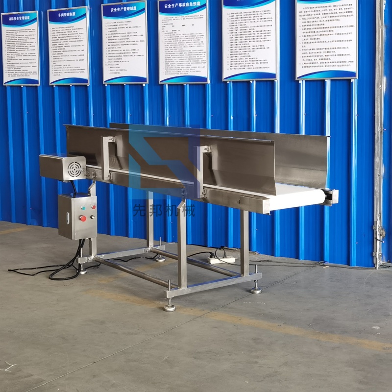 Customized Food Grade Rubber Belt Horizontal Conveyor, Suitable For Food, Factory, Retail And Other Goods Transportation