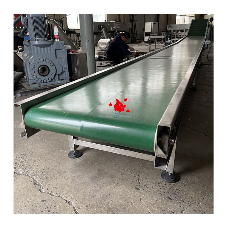 Factory Customized Green PVC Belt Conveyor System Design Food-grade Belt Conveyor