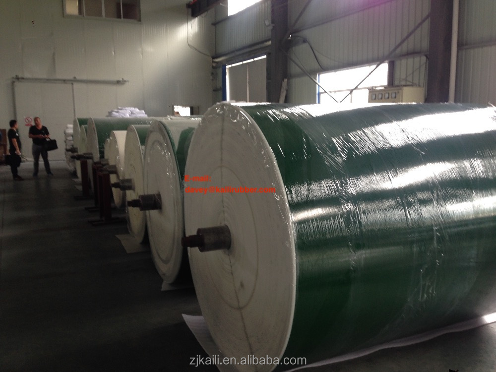 Green White Color PVC &amp; PU Conveyor Belt Used In Food Industry