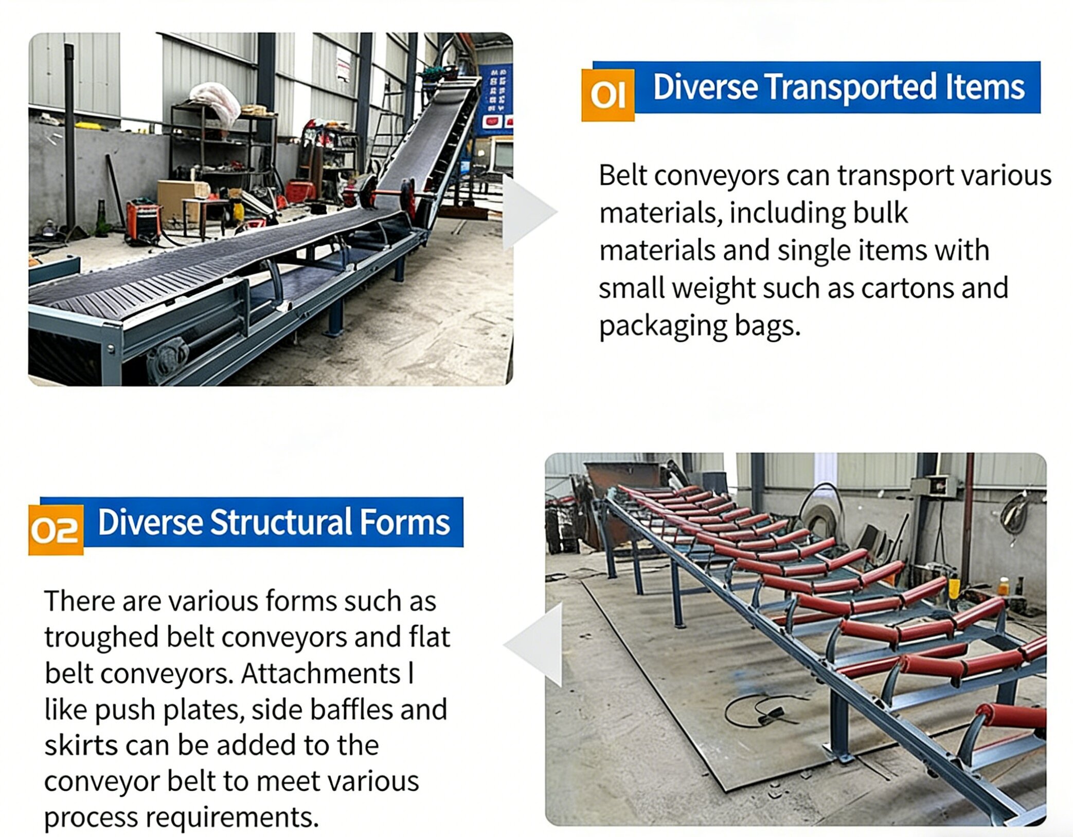 Super Quality Mining Transportation Belt Conveyor Industrial Assembly Line Automatic Inclining System Heat/Fire Resistant